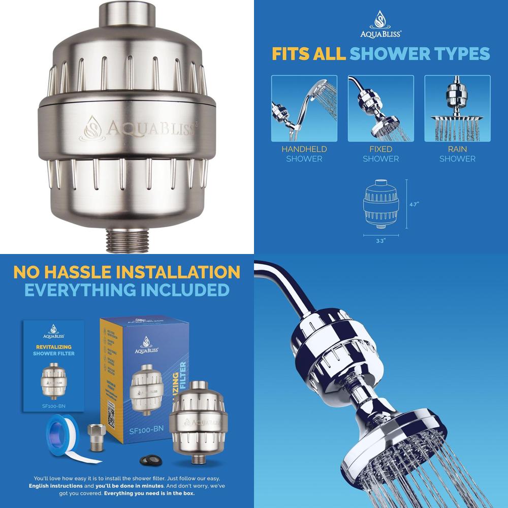 Health & Wellness Rehab - High Output AquaBliss Shower Filter -