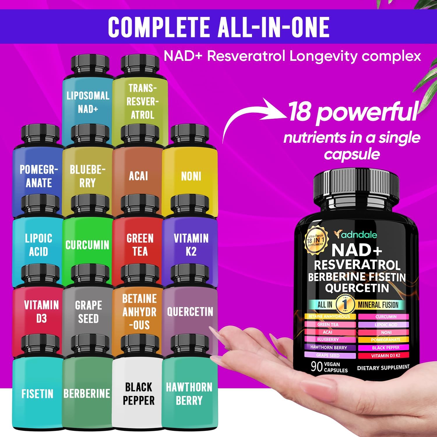 90pcs NAD Supplement - Longevi - огляд і ціна Longevity Health & Wellness Hotel Adults Only