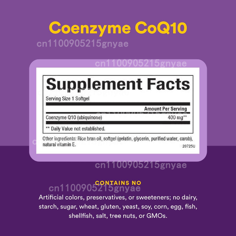 120PCS Coenzyme Q10 Capsules P - огляд і ціна Health Wellness Food