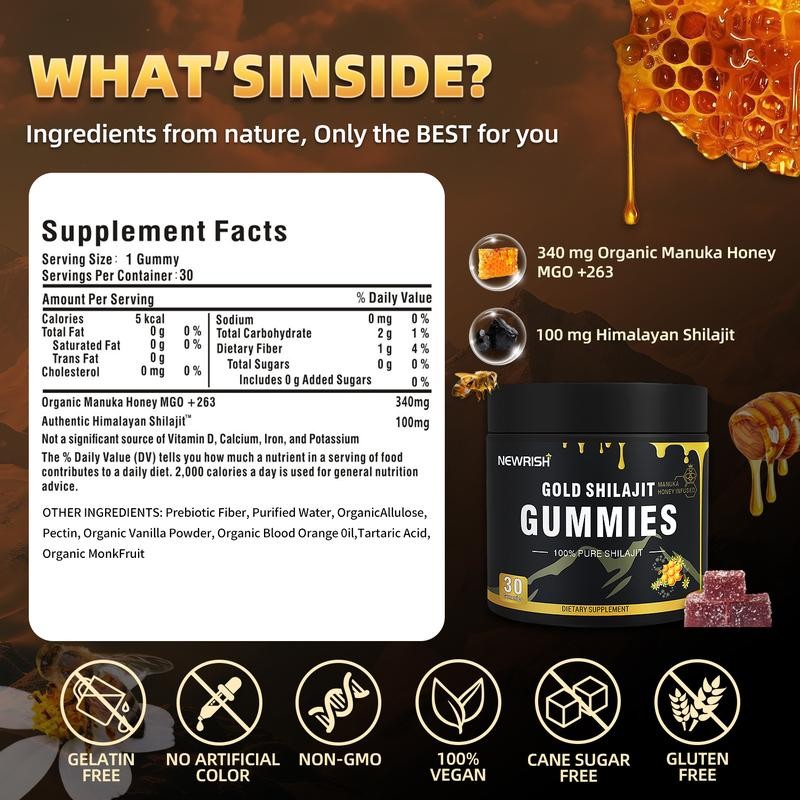 Gold Shilajit Gummies - Immune - огляд і ціна Health Wellness Gummies