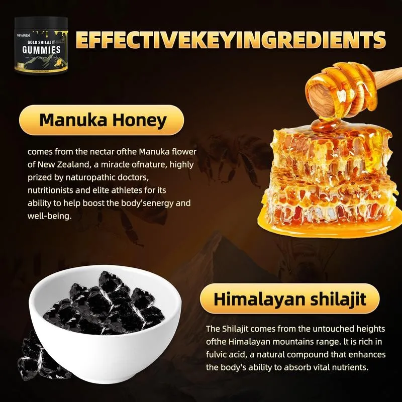 Gold Shilajit Gummies - Immune - огляд і ціна Health Wellness Gummies