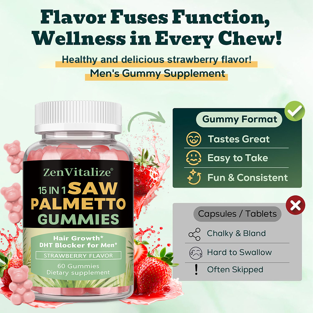Saw Palmetto Gummies for Men,  - огляд і ціна Health Wellness Gummies