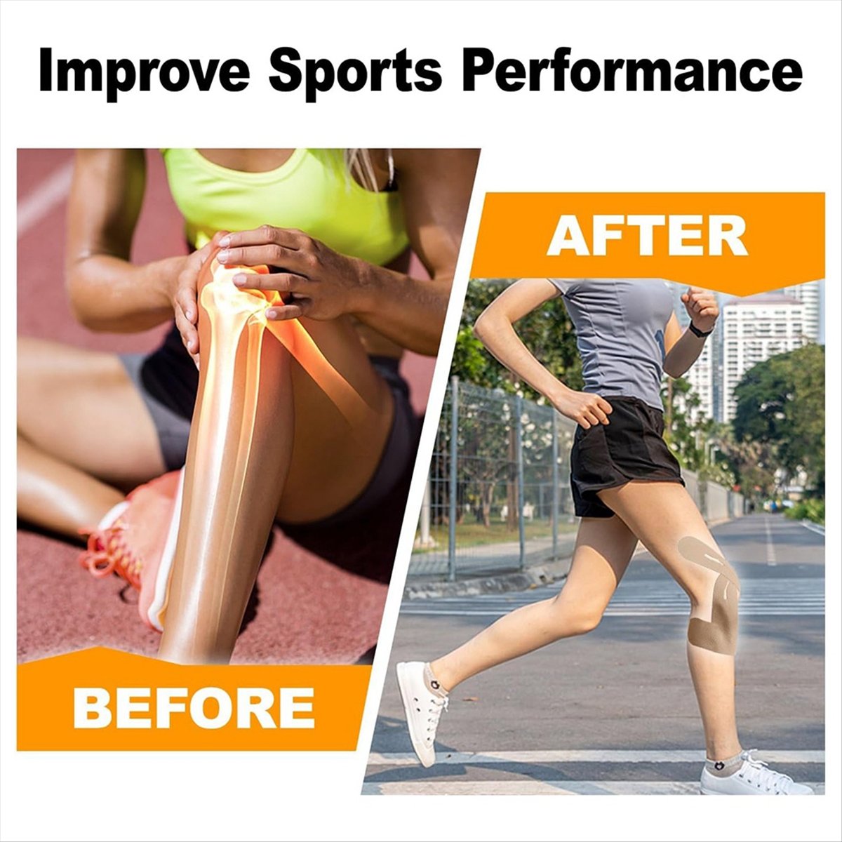 10pcs Precut Kinesiology Knee  - огляд і ціна Sports Taping Precut