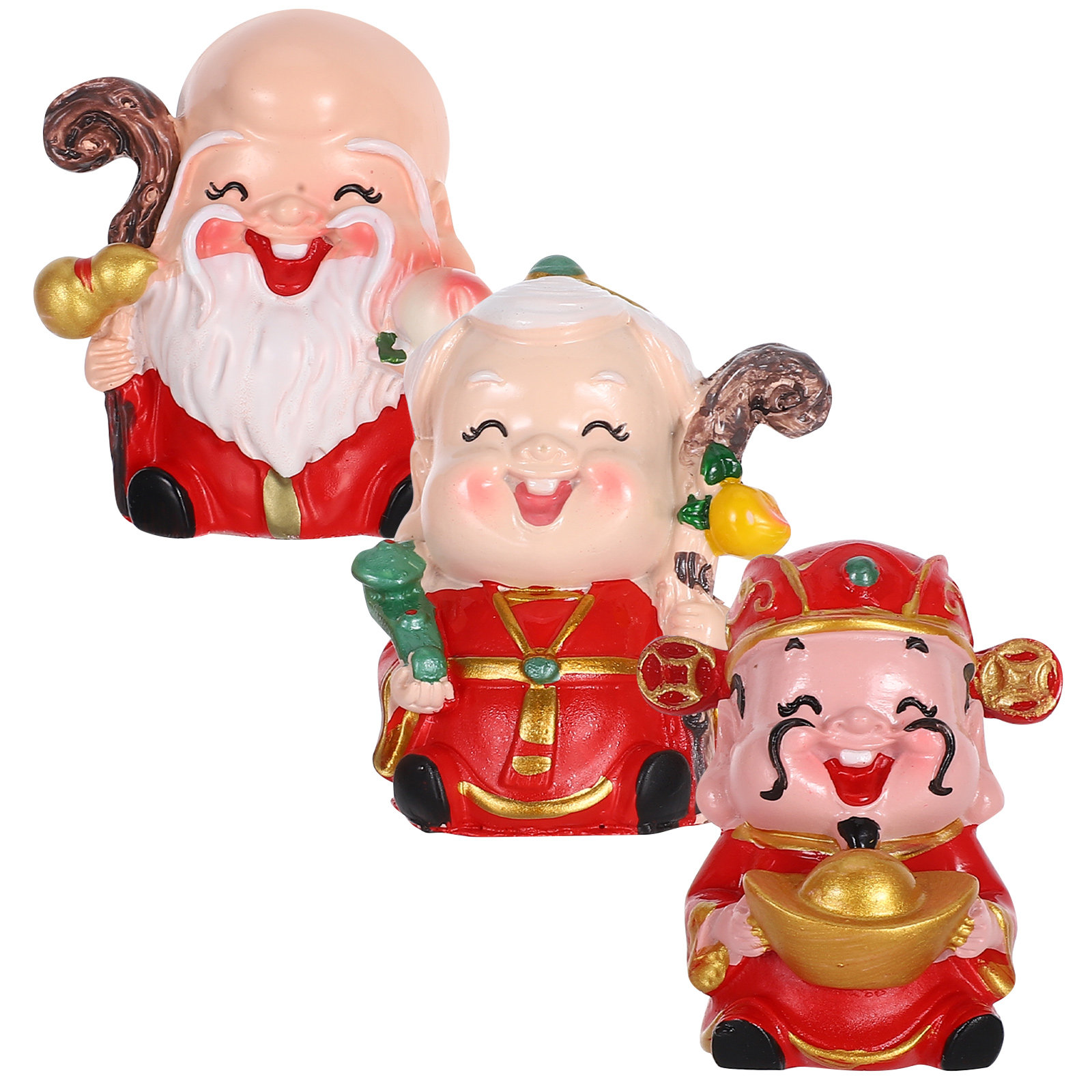 3Pcs Resin Chinese Elder Figur - огляд і ціна Longevity Health & Wellness Hotel Adults Only