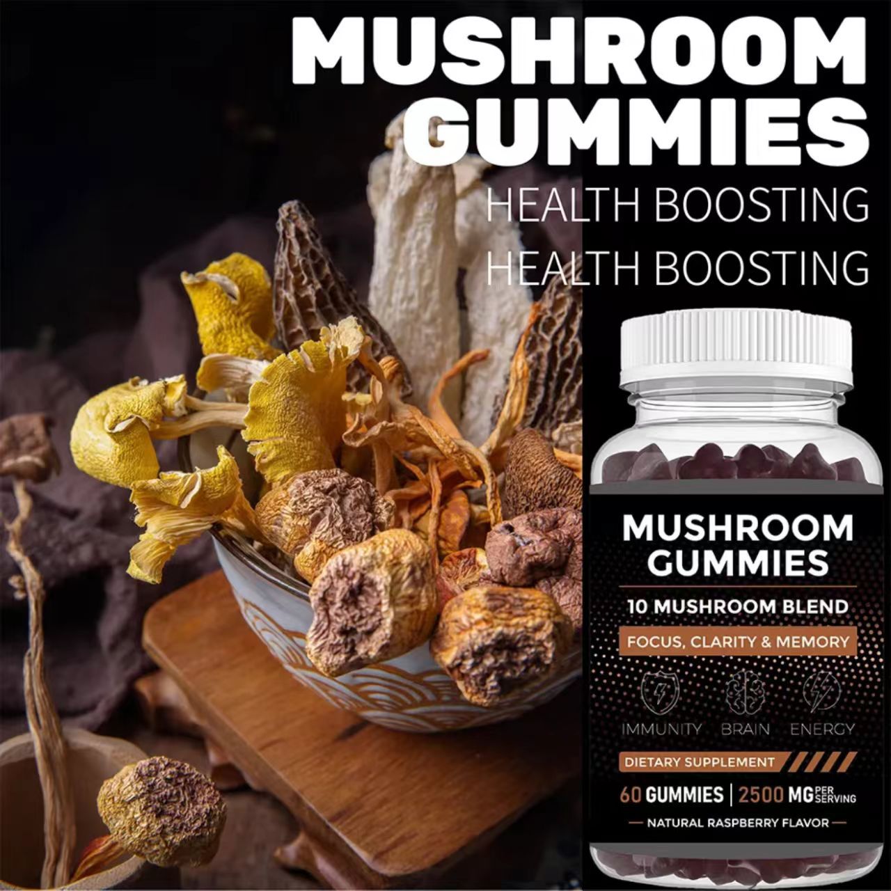 Mushroom Gummies Supports Immu - огляд і ціна Health Wellness Gummies