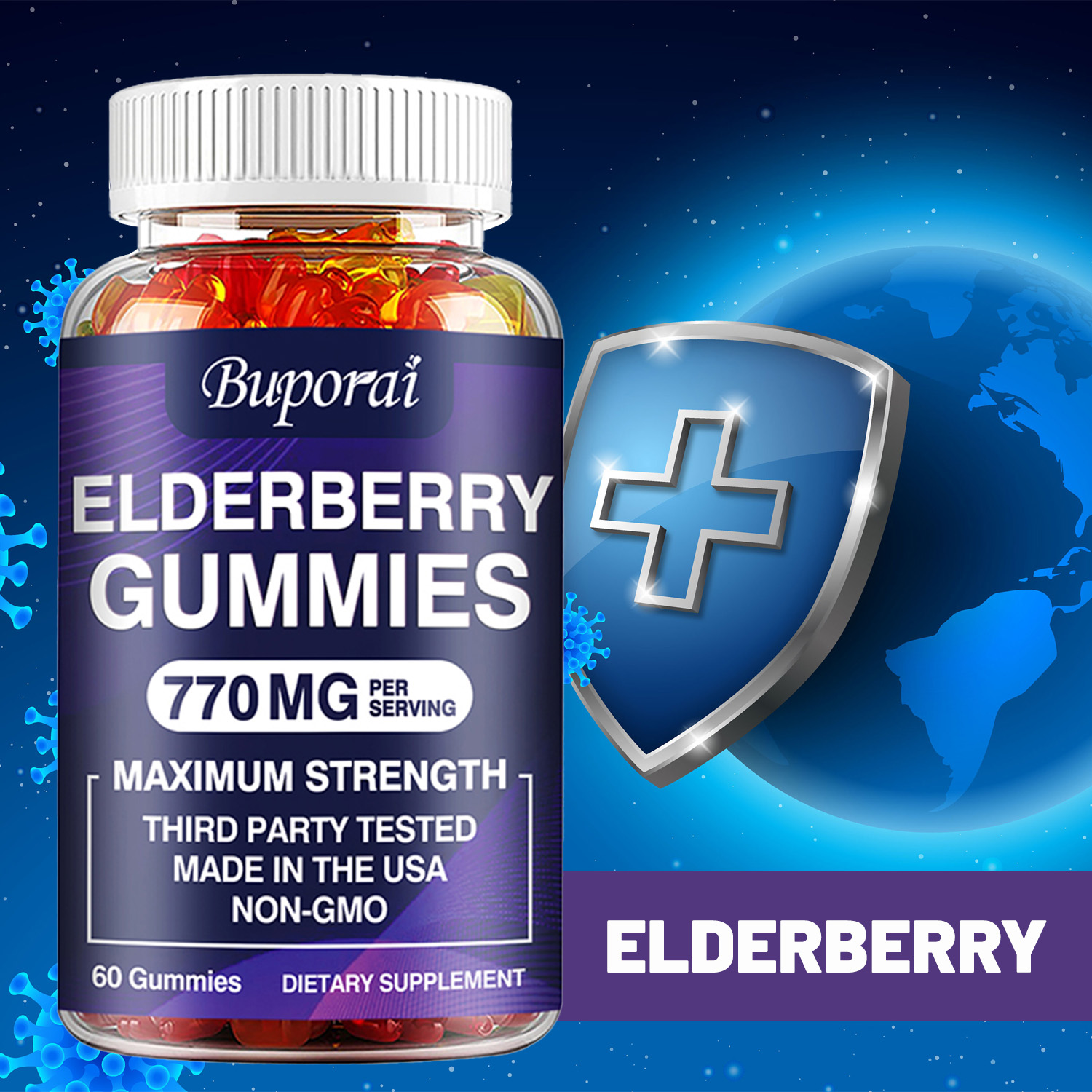 Elderberry Gummies - Antioxida - огляд і ціна Health Wellness Gummies