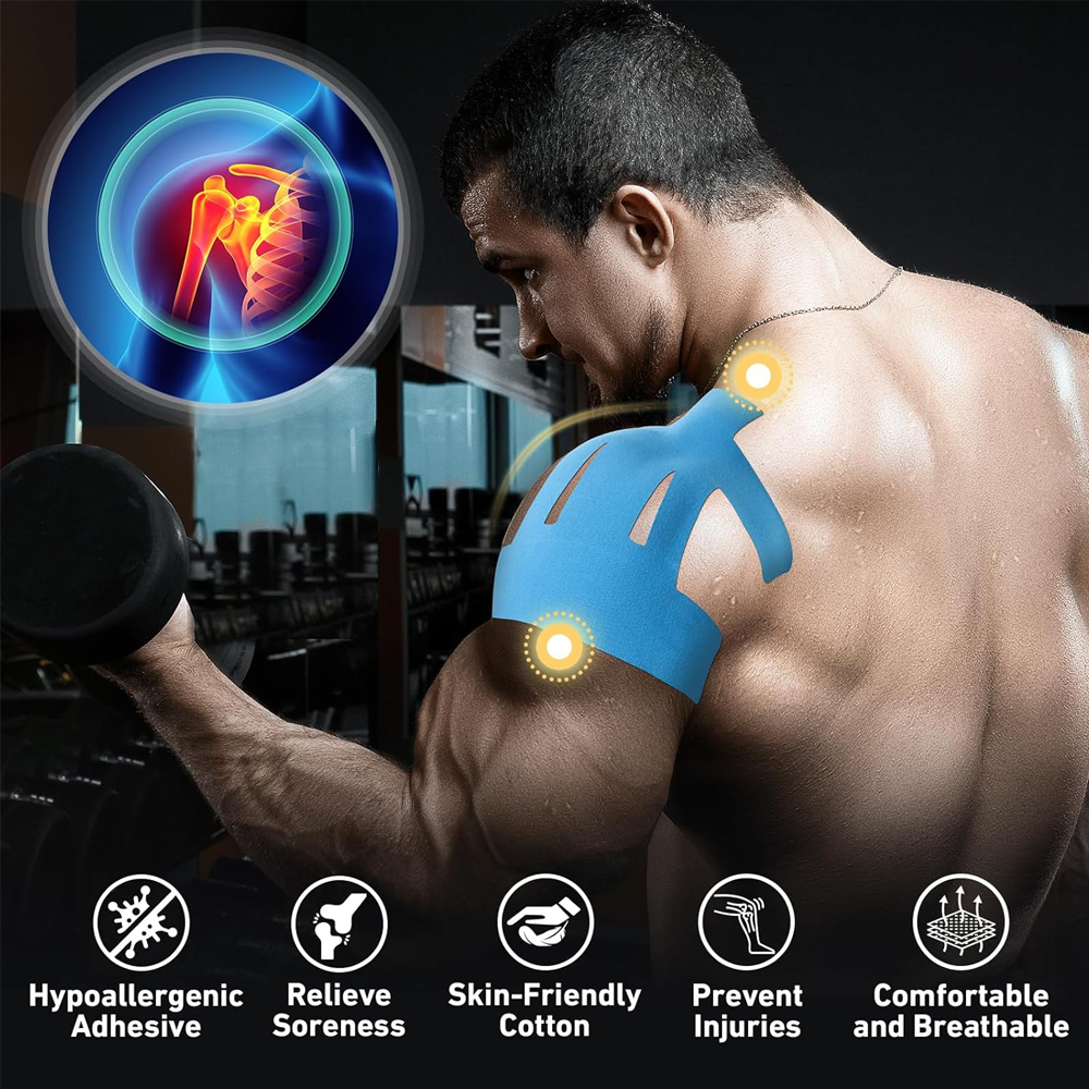 10PCS Precut Kinesiology Tape  - огляд і ціна Sports Taping Precut